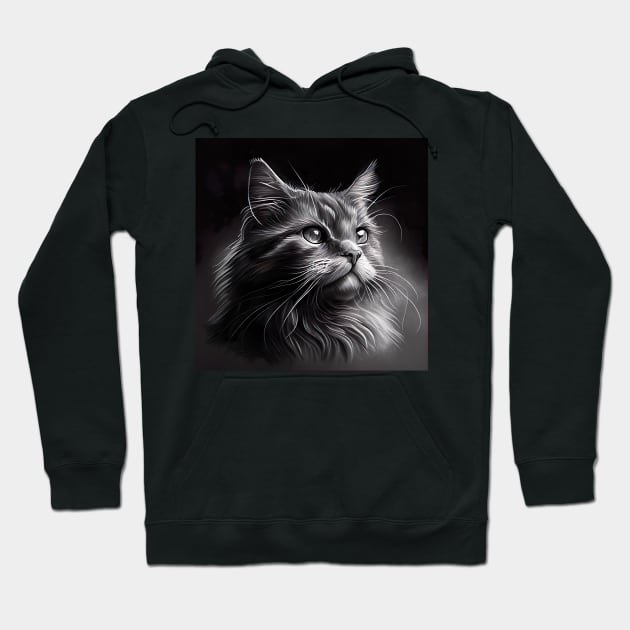 Cat Artwork Hoodie by Flowers Art by PhotoCreationXP